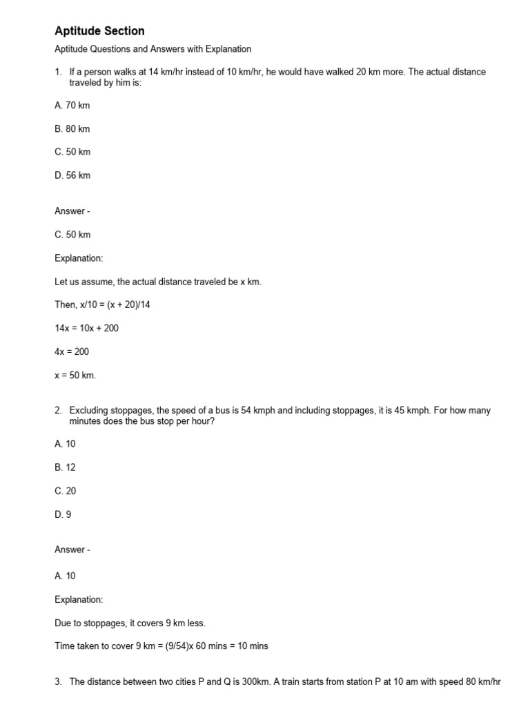 Aptitude Questions and Explanations | PDF | Integer (Computer Science ...