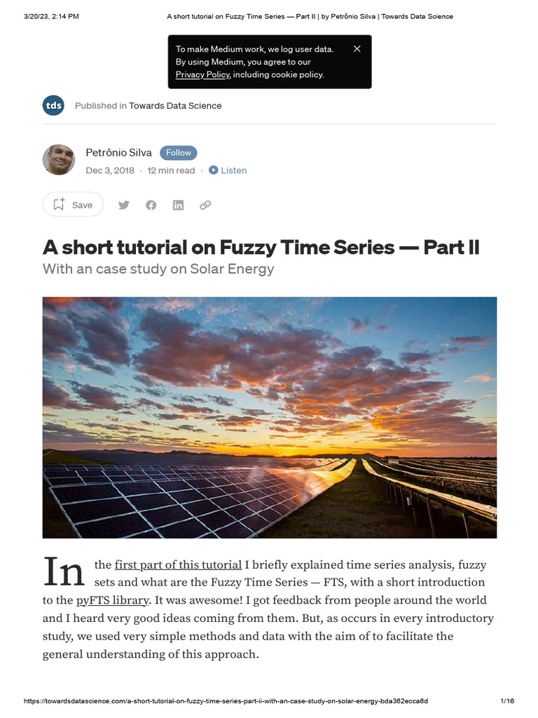 A Short Tutorial On Fuzzy Time Series - Part II - by Petrônio Silva ...