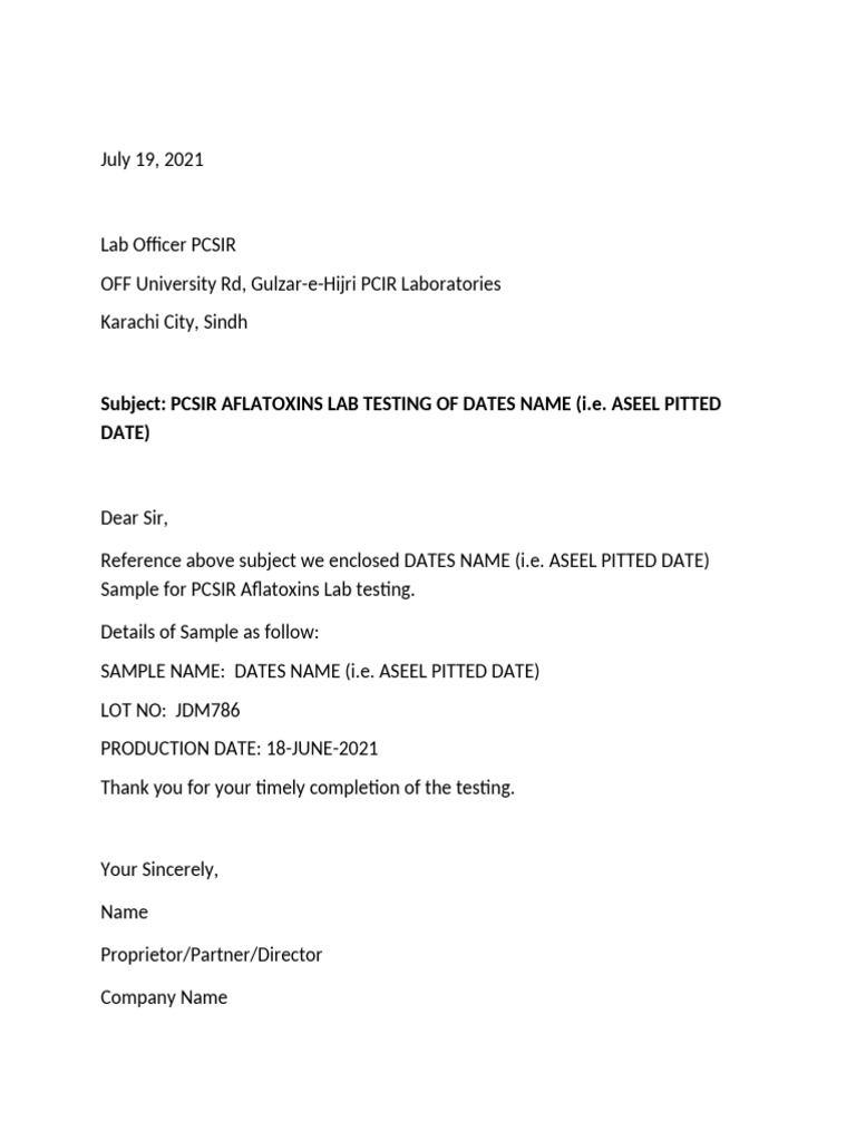 Aflatoxins Testing for Aseel Dates | PDF