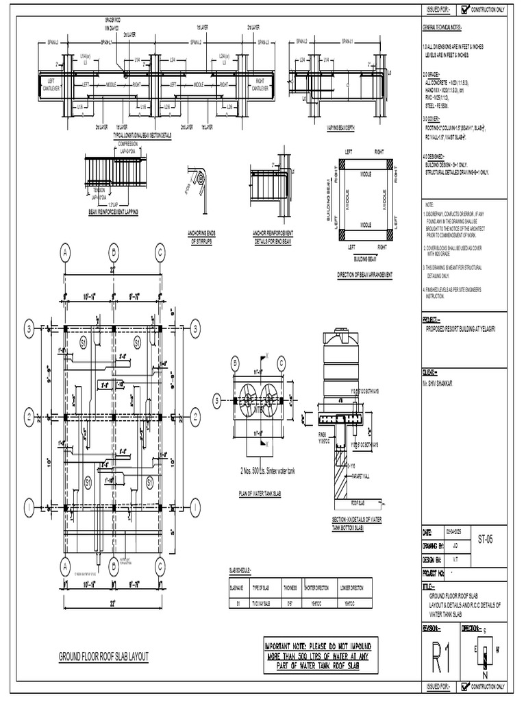 Ground Floor Roof Slab Details | PDF | Building Materials | Structural ...