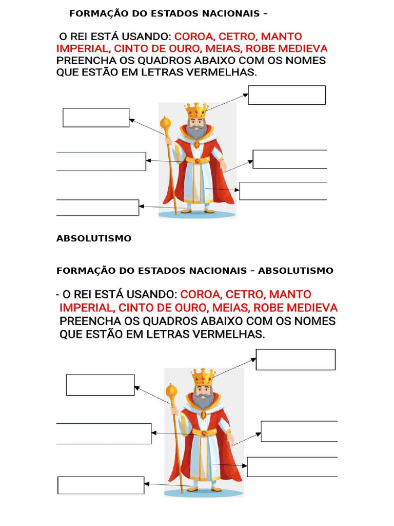 FORMAÇÃO DO ESTADOS NACIONAIS - 7 Ano Adp. | PDF