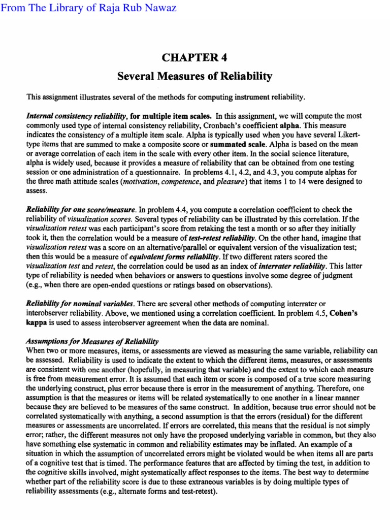 Measures of Reliability in SPSS | PDF | Cronbach's Alpha | Correlation ...