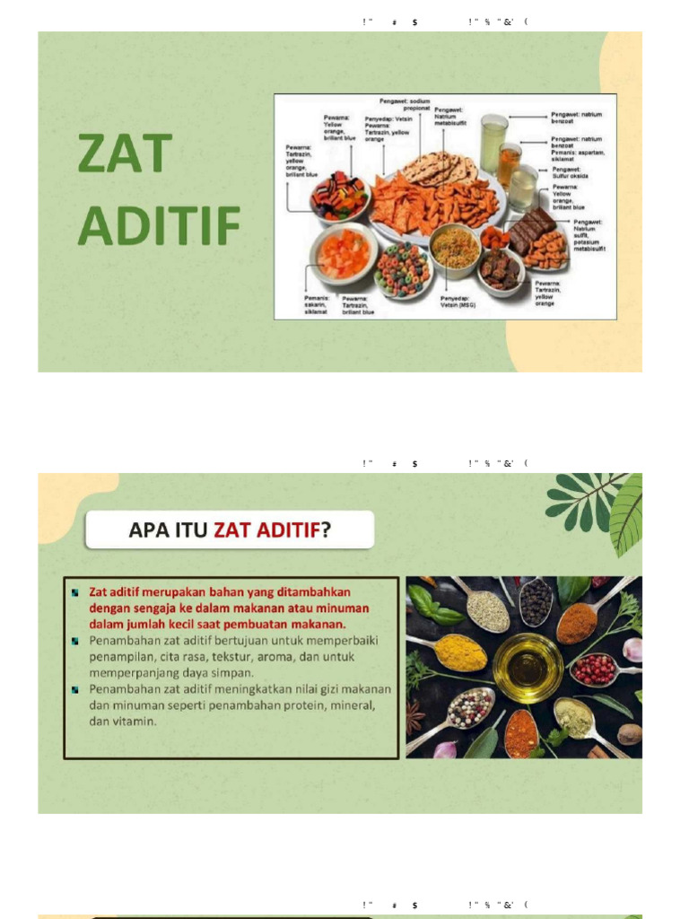Zat Aditif Dan Adiktif | PDF