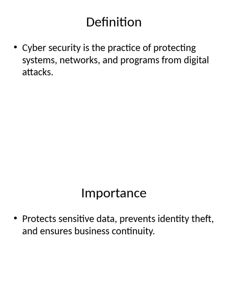 Cyber Security: Key Concepts & Best Practices | PDF