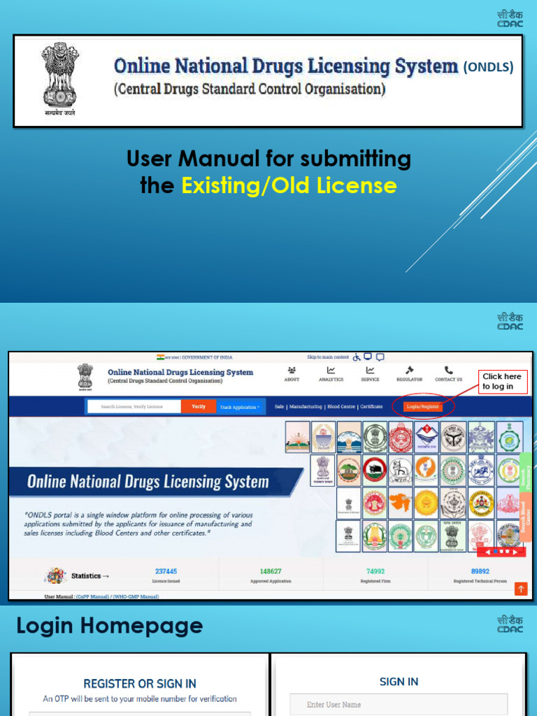 ONDLS User Manual for Old License Submission | PDF | World Wide Web ...