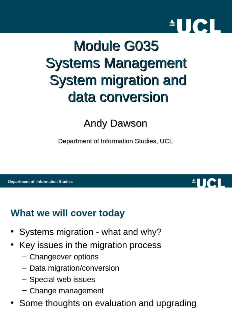 System Migration and Data Conversion | PDF | Computing | Information ...