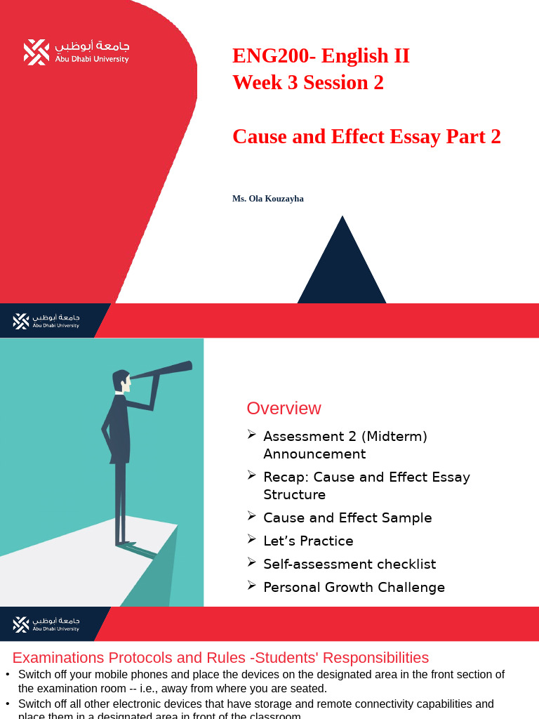 Week 3 Session 2-Cause and Effect Essay Part 2 | PDF | Major Depressive ...