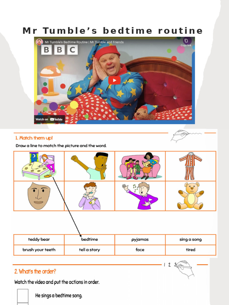 MR Tumble's Bedtime Routine | PDF