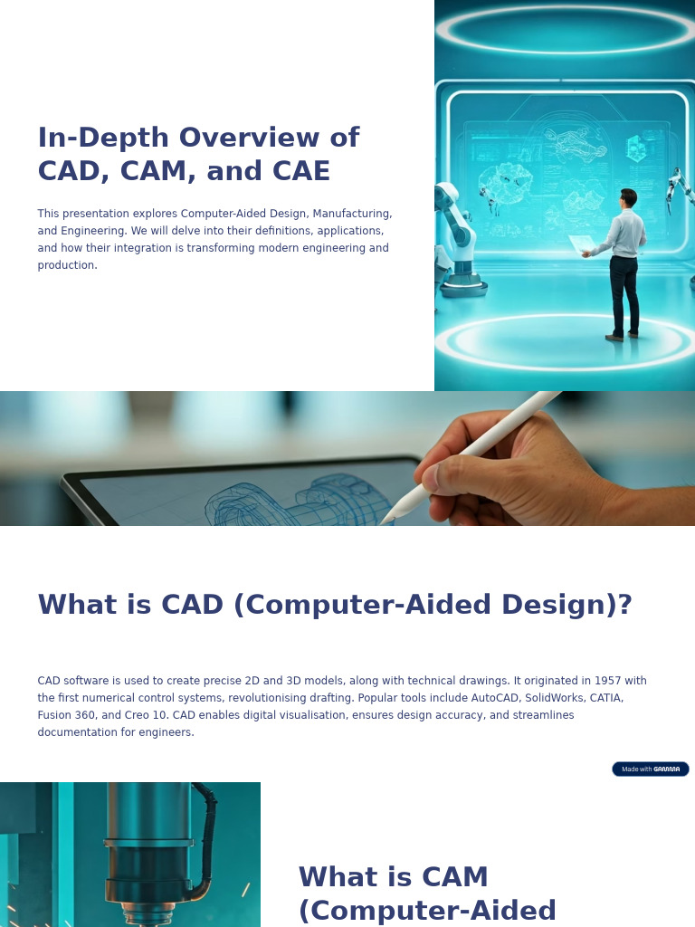 In Depth Overview of CAD CAM and CAE | PDF | Computer Aided Design ...