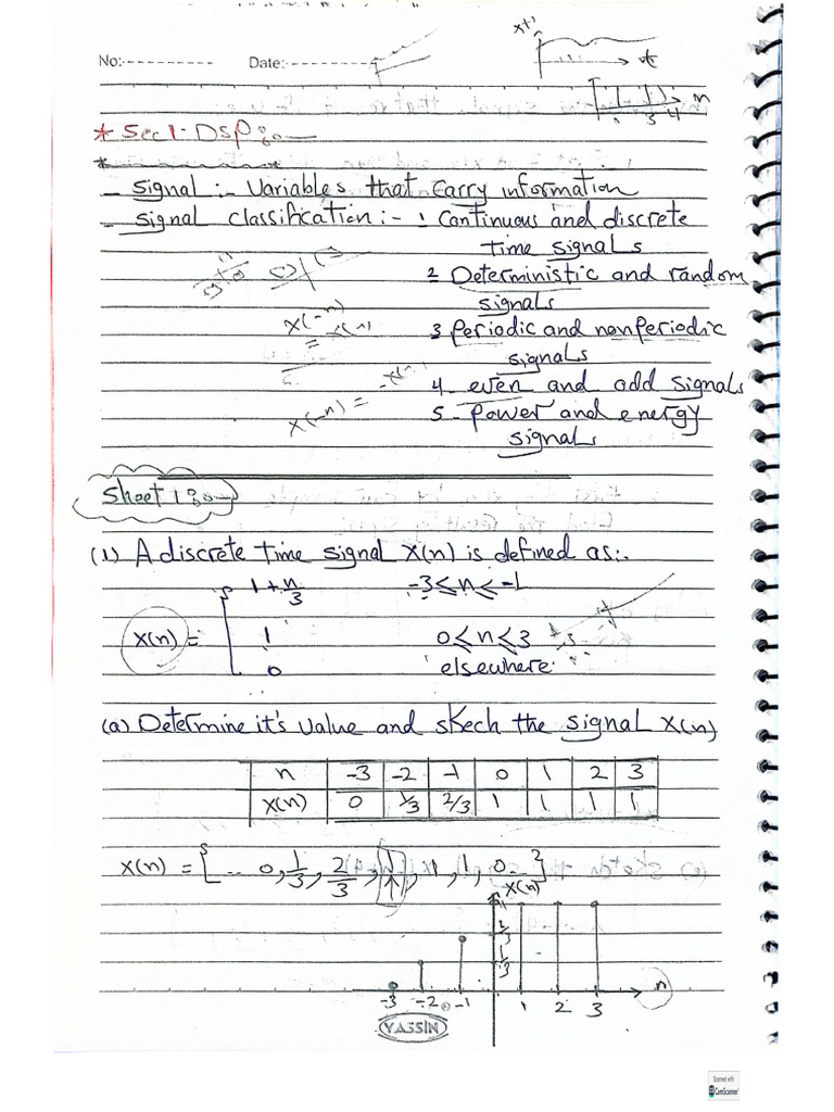 DSP - Sec 1 | PDF
