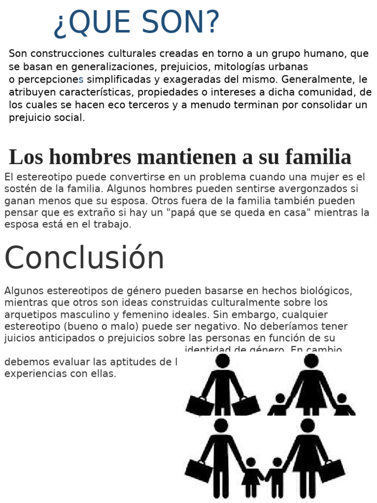 Estereotipos y roles de género en la familia | PDF | Estereotipos | Mujer