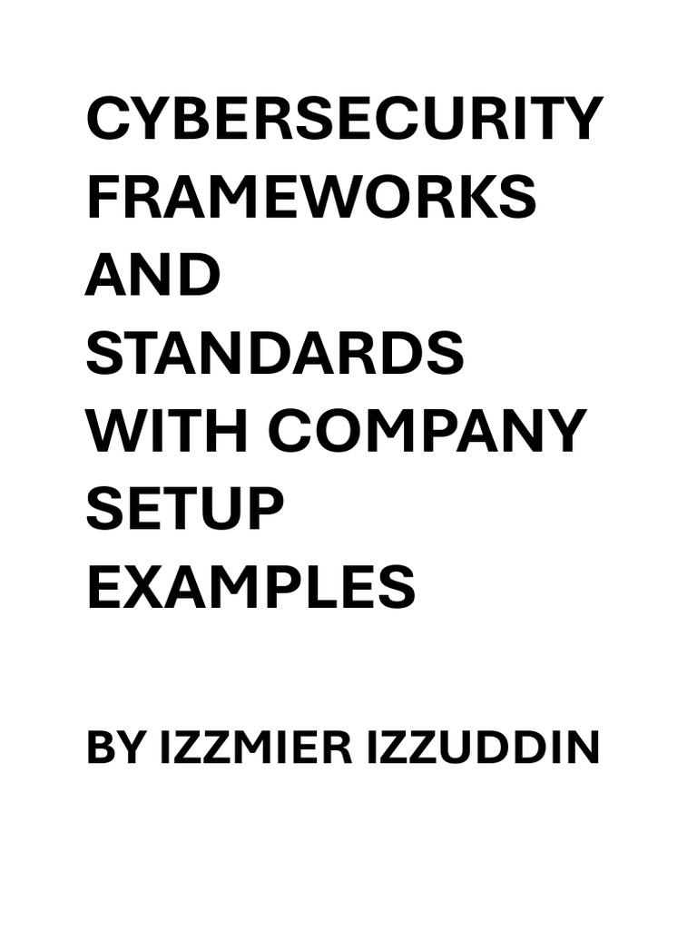Cybersecurity Frameworks & Implementation Guide | PDF | Security ...