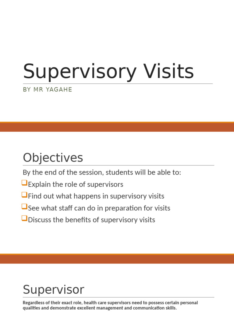 Fy 12 Supervisory Visits | PDF | Leadership | Goal
