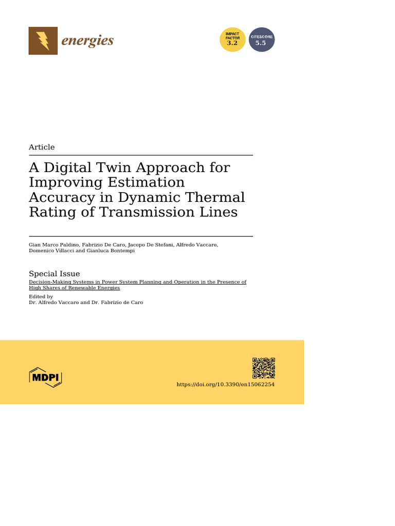 Digital Twin for Dynamic Thermal Rating | PDF | Machine Learning