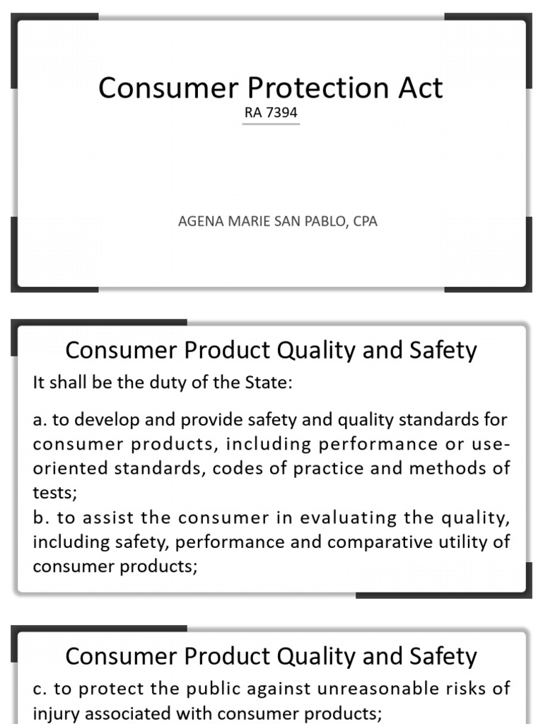 Consumer Protection Act Overview | PDF | Breach Of Contract | Implied ...