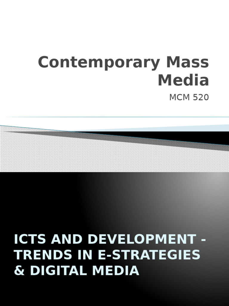 Contemporary Mass Media | PDF