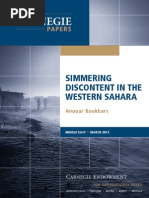 Simmering Discontent in the Western Sahara