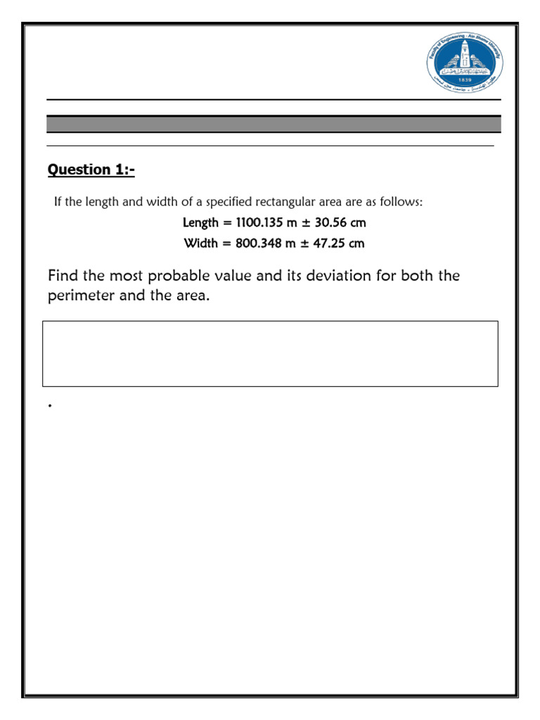 Spring 2025 Engineering Quiz on Geometry | PDF