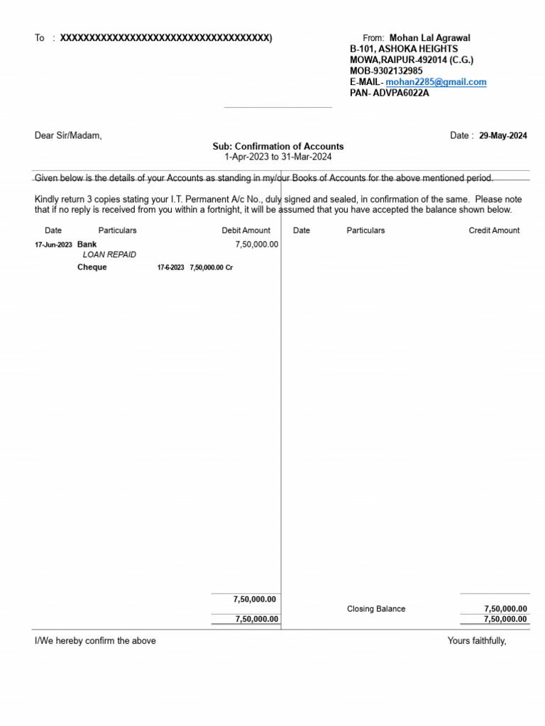 Account Confirmation Request | PDF