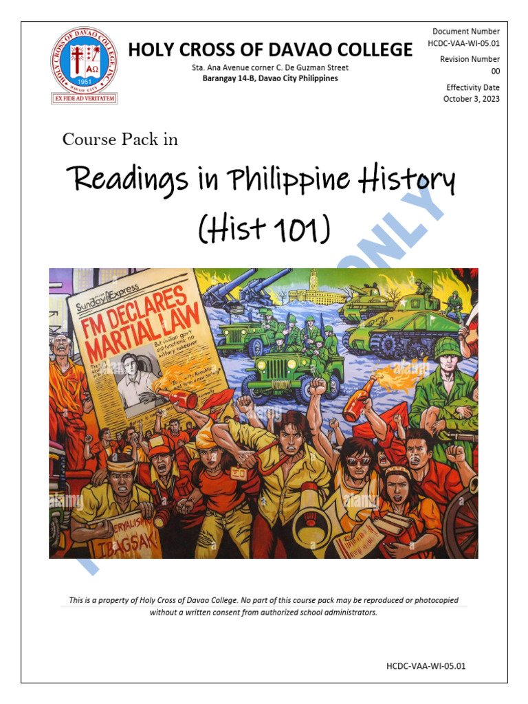 Philippine History Course Pack Overview | PDF | Government