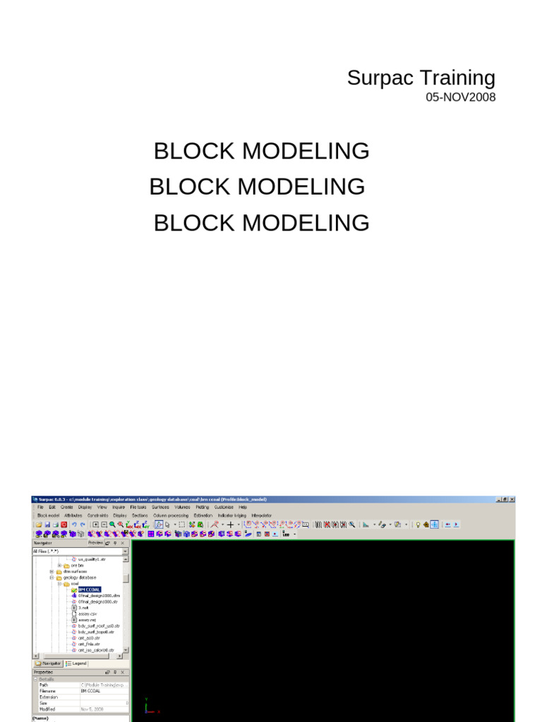 Surpac Training 3rd Day | PDF