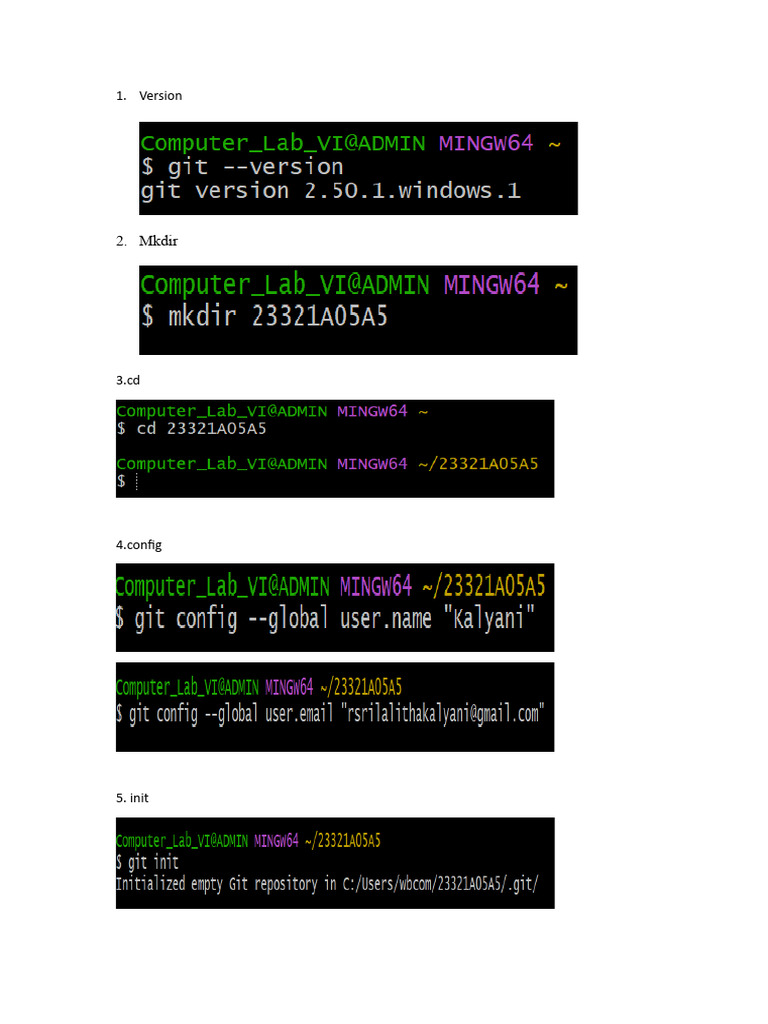 Git Commands Cheat Sheet | PDF