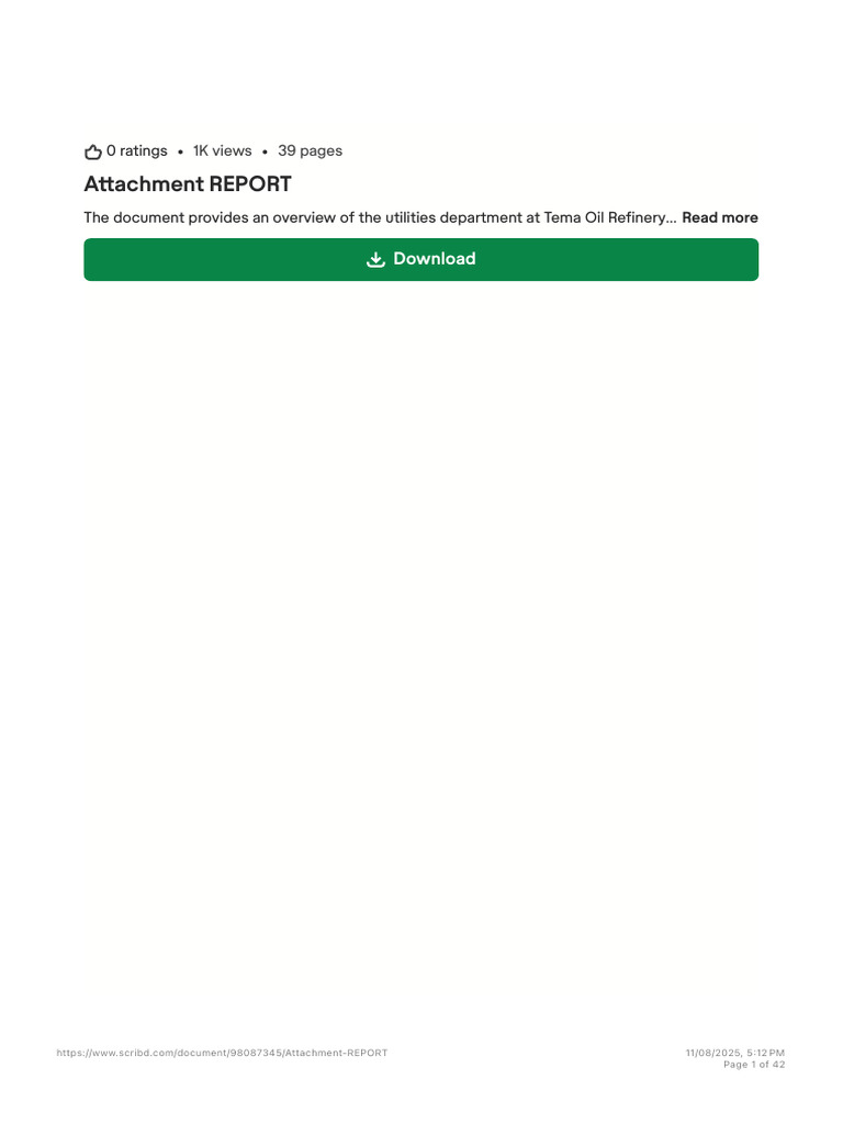 Attachment REPORT - PDF - Oil Refinery - Boiler | PDF | Scribd ...