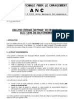 ANALYSE CRITIQUE DU PROJET DE DECOUPAGE ELECTORAL DU GOUVERNEMENT