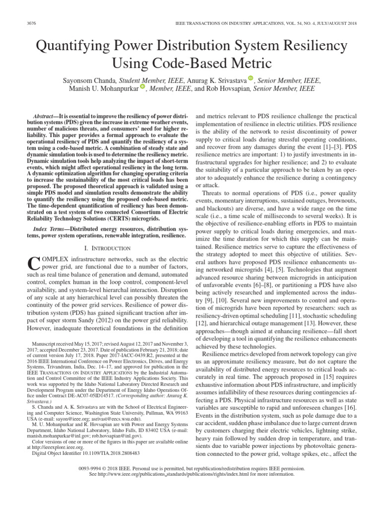 [Resilience]Quantifying Power Distribution System Resiliency Using Code ...