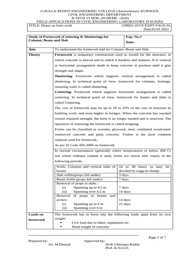 Formwork Techniques for Civil Engineering | PDF | Architectural ...