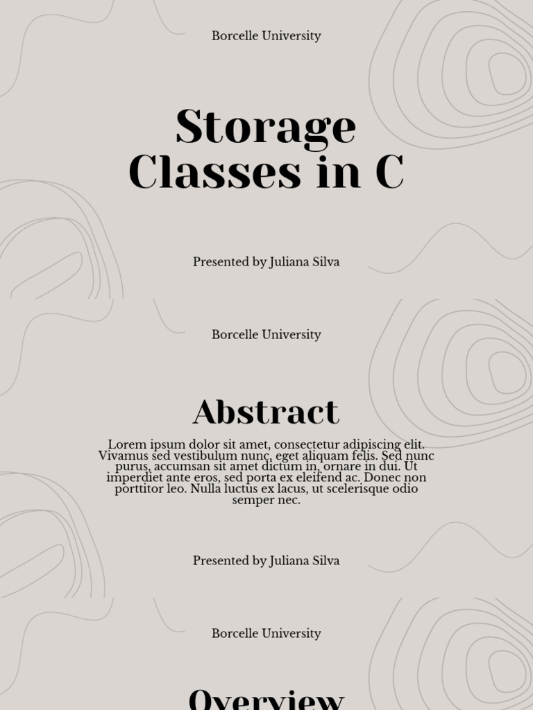 Storage Classes in C | PDF