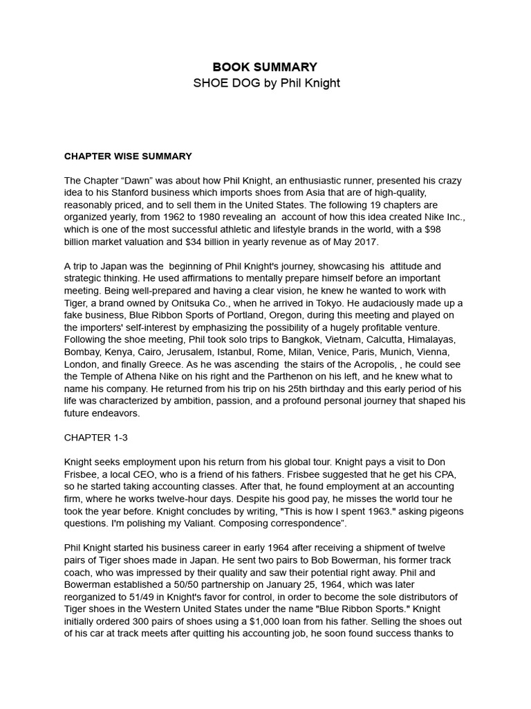 Shoe Dog: Phil Knight's Journey to Nike | PDF | Nike | Business
