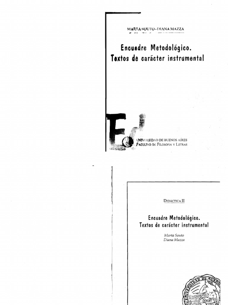 Encuadre Metodologico Textos de Caracter Instrumental | PDF
