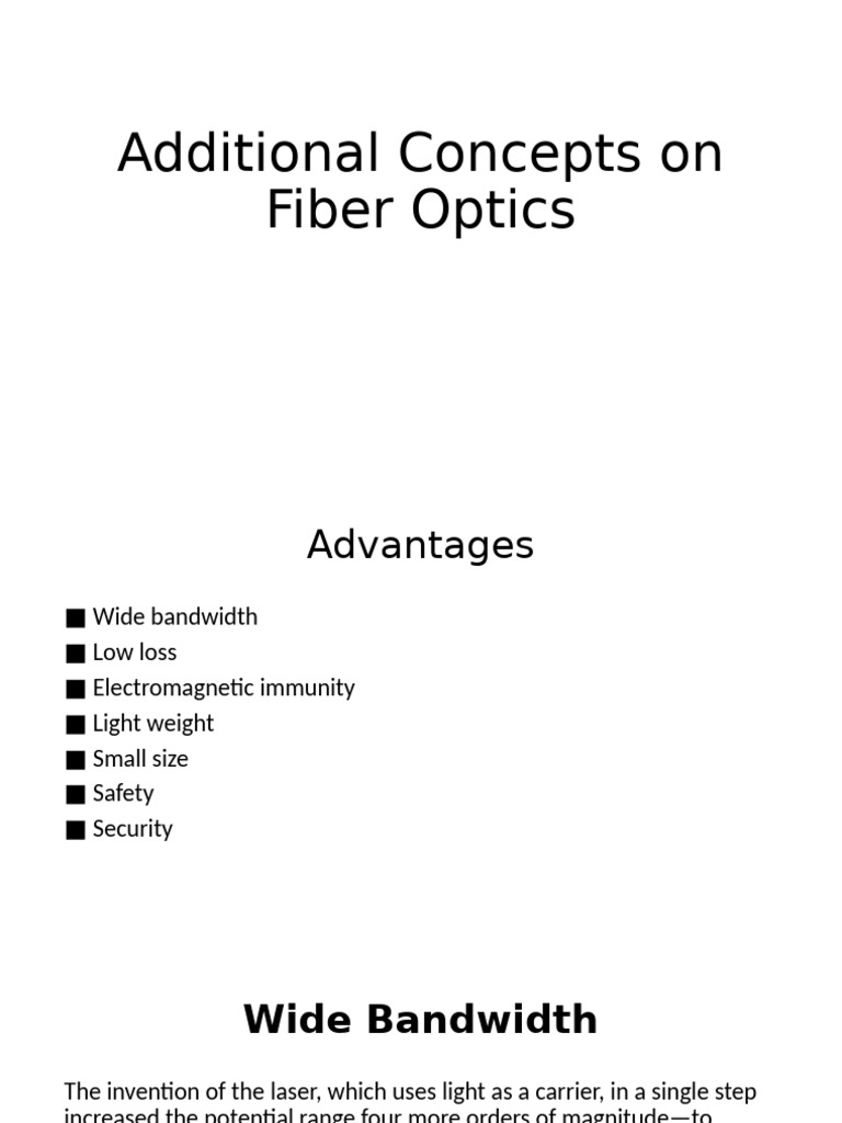 Advantages of Fiber Optics Explained | PDF | Optical Fiber | Refraction