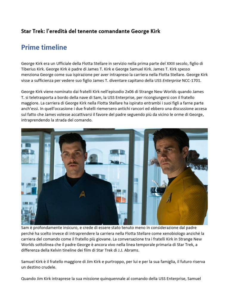 Star Trek George Kirk | PDF