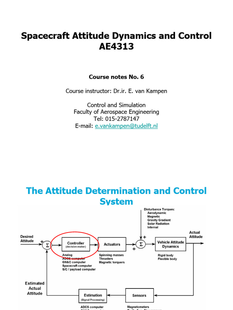Spacecraft Attitude Control Dynamics | PDF | Control Theory | Derivative