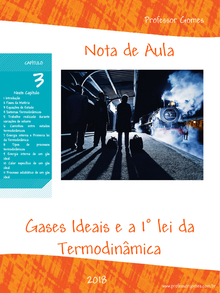 3 - Gases Ideais e a Primeira lei da Termodinâmica | PDF ...