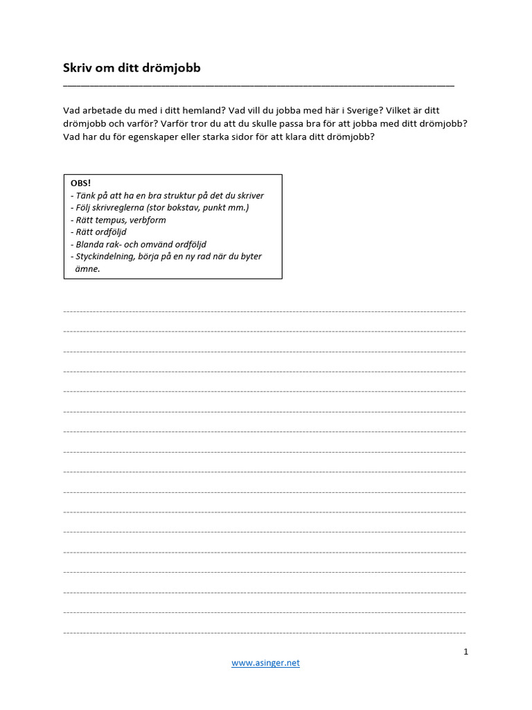 Ditt Jobb | PDF