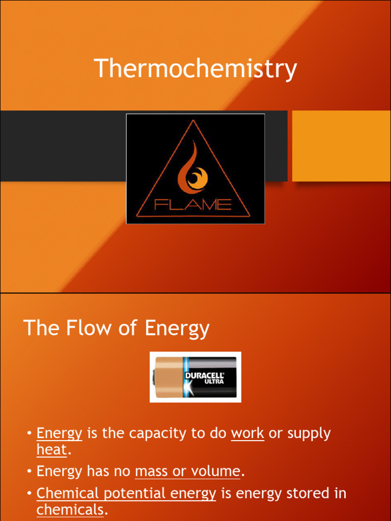 Thermochemistry: Energy and Heat Flow | PDF | Calorie | Heat