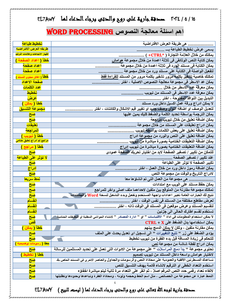 الوورد | PDF
