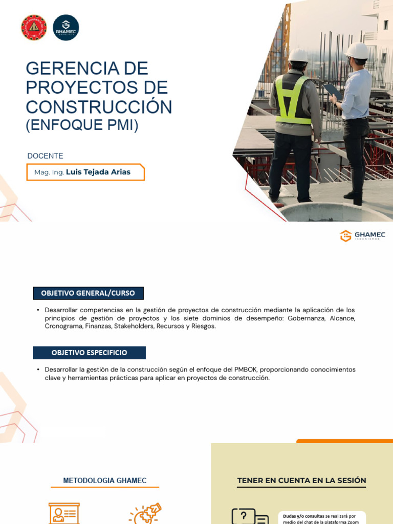 Modulo I. Introducción A La Gerencia de Proyectos de Construcción | PDF ...
