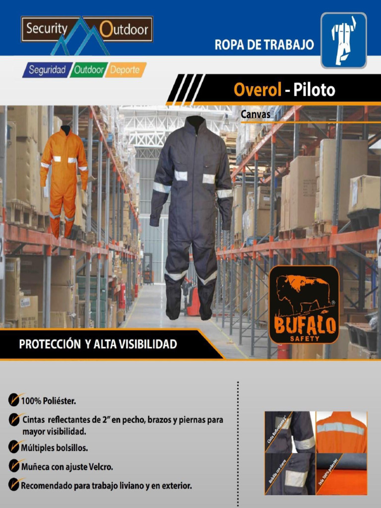 Ficha Tecnica Overol Canvas Bufalo | PDF