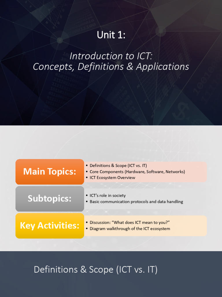 Introduction to ICT Concepts & Applications | PDF
