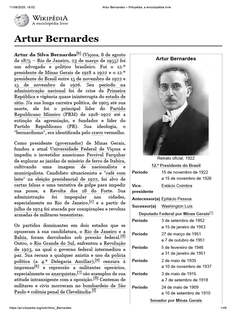 Artur Bernardes | PDF