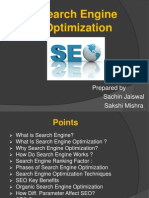 Search Engine Optimization: Prepared by Sachin Jaiswal Sakshi Mishra