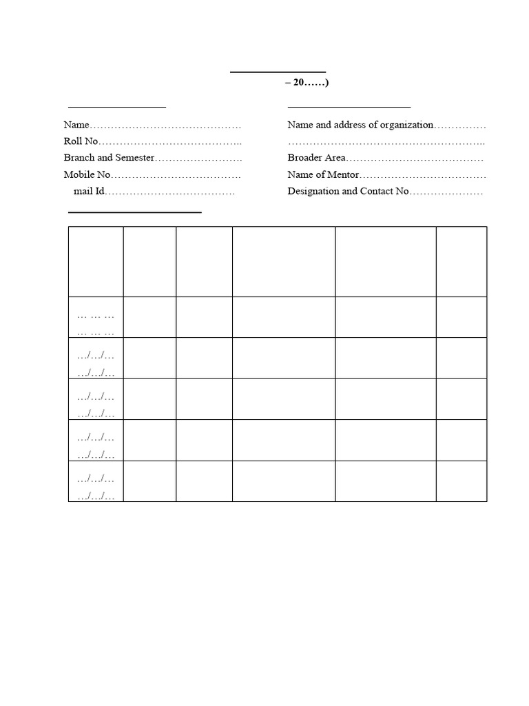 Student Log Book and Evaluation Record | PDF