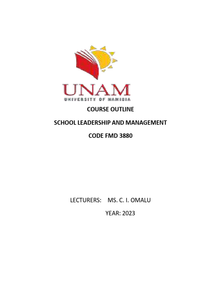 School Leadership & Management Course Outline | PDF | Bureaucracy | System