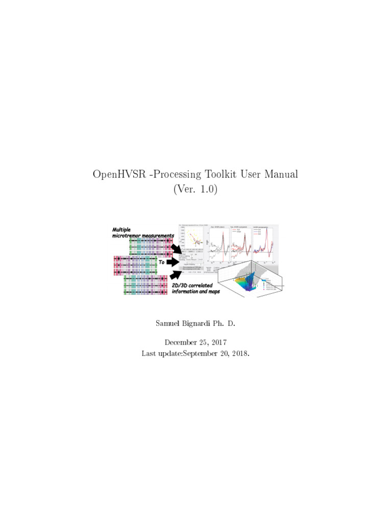 OpenHVSR Processing Toolkit Manual | PDF | Rotation | Graphical User ...