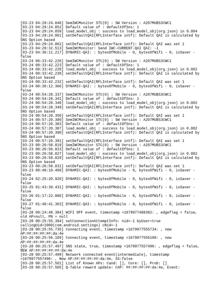 SemIWCMonitor QAI Log Analysis | PDF