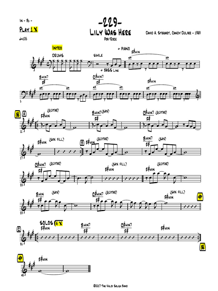 ★楽譜/スティクス/KILROY WAS HERE/スティックス/バンドスコア Lily Was Here Sheet Music PDF | PDF | Popular Music | Rock Music